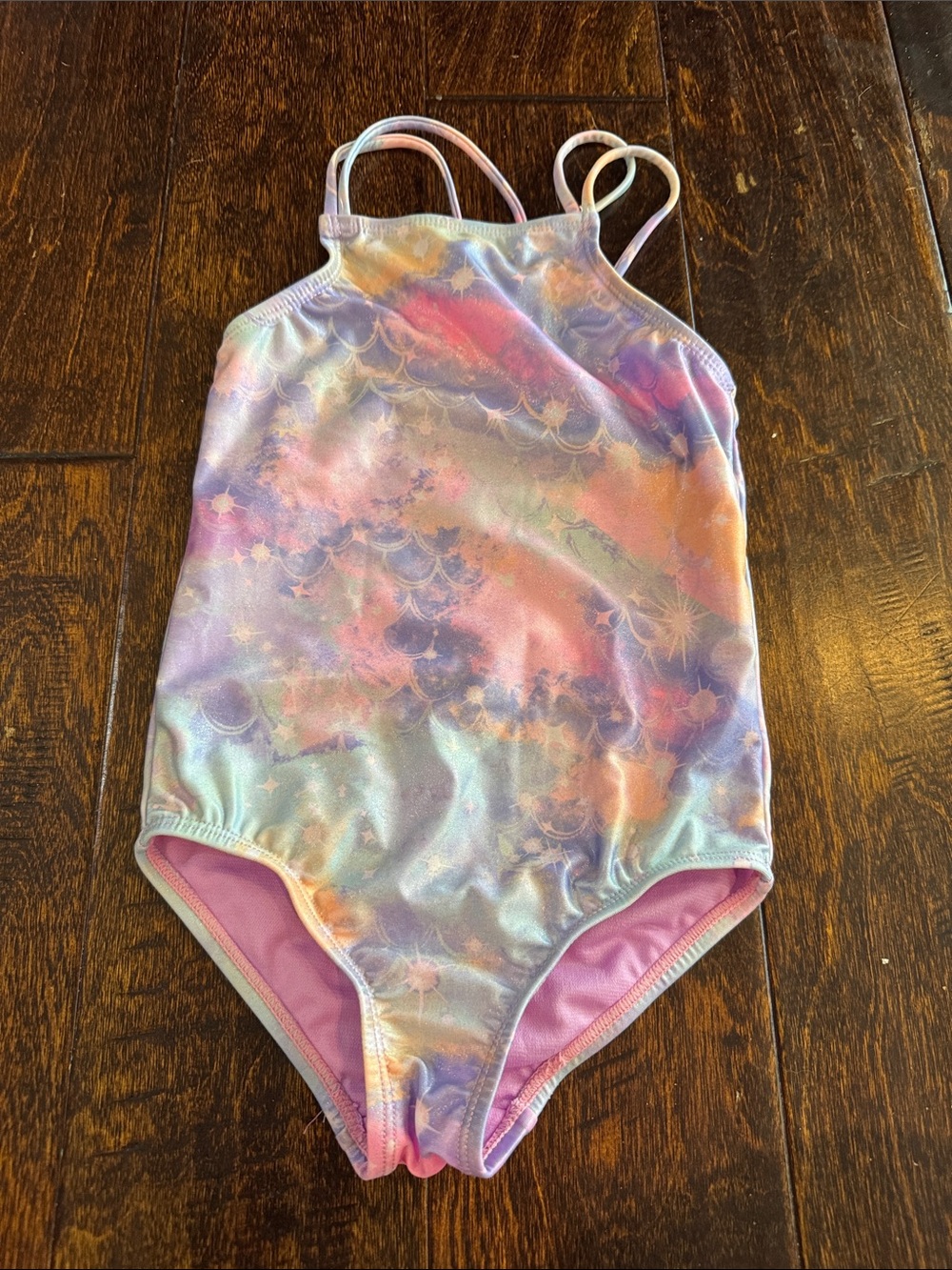 wonder nation Pastel Tie-Dye One-Piece Swimsuit with Stars